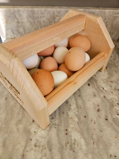 Fresh Butt Nuggets Wooden Egg collection basket for egg storage, display, and organization, for Chicken, Duck, and Quail Egg Harvesting
