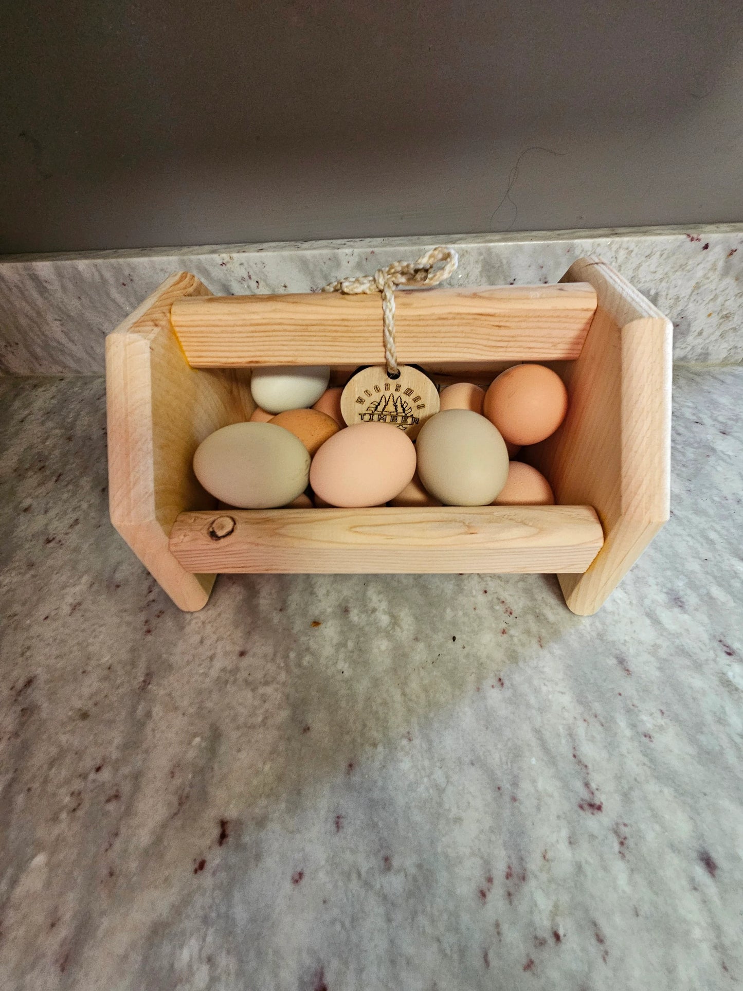 Fresh Butt Nuggets Wooden Egg collection basket for egg storage, display, and organization, for Chicken, Duck, and Quail Egg Harvesting