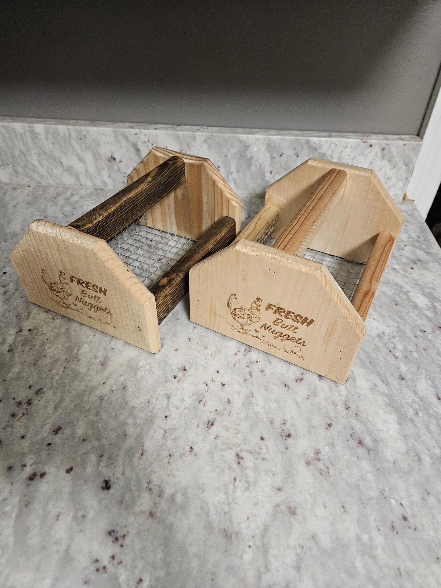 Fresh Butt Nuggets Wooden Egg collection basket for egg storage, display, and organization, for Chicken, Duck, and Quail Egg Harvesting