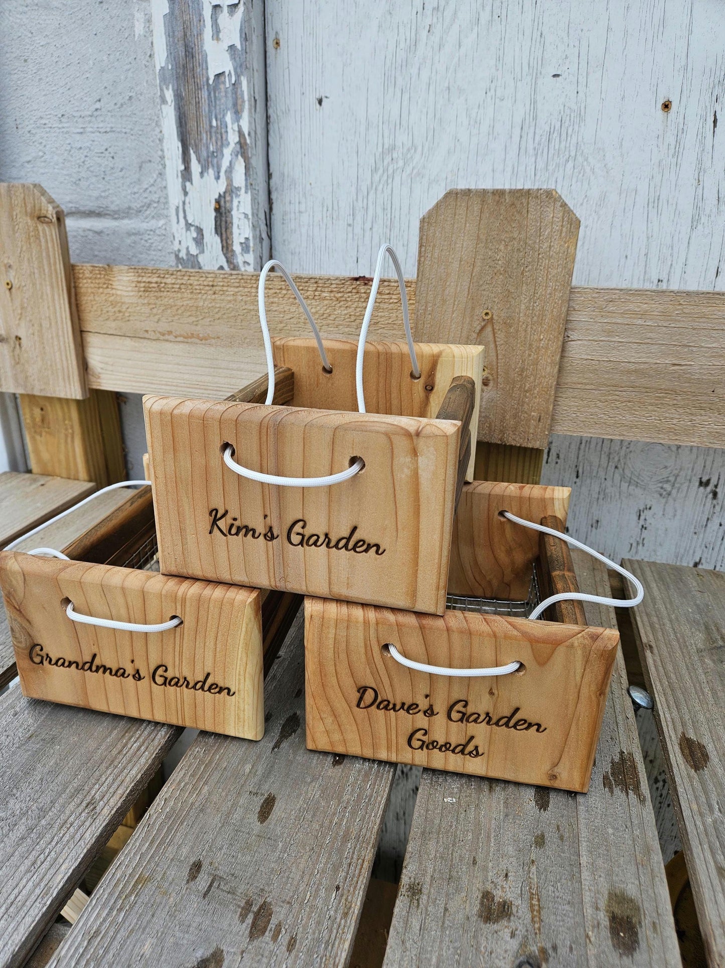 Rustic Wooden Basket for Egg Collection & Vegetable Harvest and Much More! – Personalizable and Sturdy
